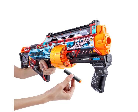 Игрушечное оружие Zuru X-Shot X-Shot Быстрострельный бластер Skins Last Stand Apocalypse (16 патронов) (36518D), изображение 4 Игрушечное оружие Zuru X-Shot X-Shot Быстрострельный бластер Skins Last Stand Apocalypse (16 патронов) (36518D), изображение 4