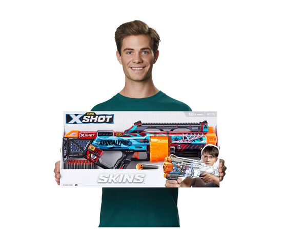Игрушечное оружие Zuru X-Shot X-Shot Быстрострельный бластер Skins Last Stand Apocalypse (16 патронов) (36518D), изображение 6 Игрушечное оружие Zuru X-Shot X-Shot Быстрострельный бластер Skins Last Stand Apocalypse (16 патронов) (36518D), изображение 6