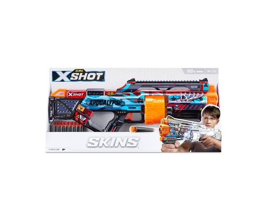 Игрушечное оружие Zuru X-Shot X-Shot Быстрострельный бластер Skins Last Stand Apocalypse (16 патронов) (36518D)