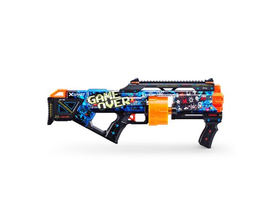 Игрушечное оружие Zuru X-Shot Быстрострельный бластер Skins Last Stand Game Over (16 патронов) (36518A), изображение 2 Игрушечное оружие Zuru X-Shot Быстрострельный бластер Skins Last Stand Game Over (16 патронов) (36518A), изображение 2
