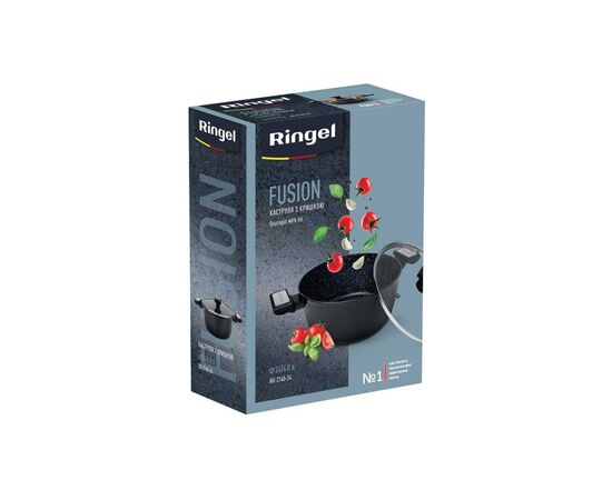 Кастрюля Ringel Fusion Black 4 л із кришкою (RG-2145-24), изображение 6 Кастрюля Ringel Fusion Black 4 л із кришкою (RG-2145-24), изображение 6