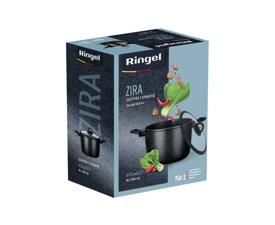 Кастрюля Ringel Zira з кришкою висока 6.3 л (RG-21006-24h), изображение 6 Кастрюля Ringel Zira з кришкою висока 6.3 л (RG-21006-24h), изображение 6
