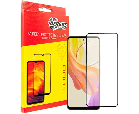 Стекло защитное Dengos Vivo Y78 5G (black) (TGFG-315)