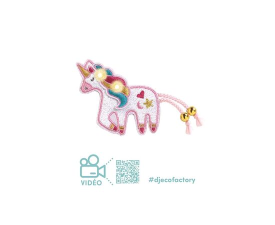 Набор для творчества Djeco Брошка Sweet Unicorn E-texti (DJ09321), изображение 2 Набор для творчества Djeco Брошка Sweet Unicorn E-texti (DJ09321), изображение 2