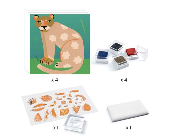 Набір для творчості Djeco Тварини і візерунки зі штампами (DJ08966), зображення 3 Набір для творчості Djeco Тварини і візерунки зі штампами (DJ08966), зображення 3