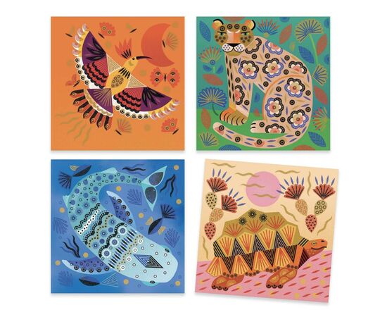 Набір для творчості Djeco Тварини і візерунки зі штампами (DJ08966), зображення 4 Набір для творчості Djeco Тварини і візерунки зі штампами (DJ08966), зображення 4