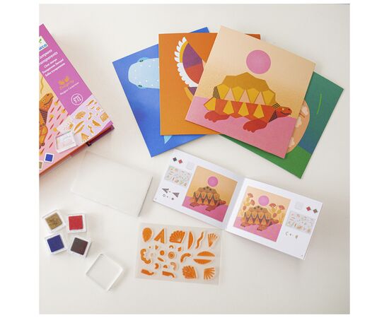 Набір для творчості Djeco Тварини і візерунки зі штампами (DJ08966), зображення 6 Набір для творчості Djeco Тварини і візерунки зі штампами (DJ08966), зображення 6