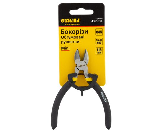 Бокорізи Sigma 115мм гумові рукоятки Mini (4351311) (4351311), зображення 3 Бокорізи Sigma 115мм гумові рукоятки Mini (4351311) (4351311), зображення 3