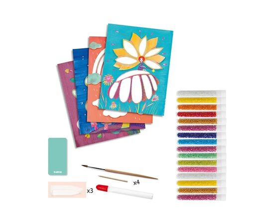 Набір для творчості Djeco Казкова країна художній комплект малювання блискітками (DJ09409), зображення 2 Набір для творчості Djeco Казкова країна художній комплект малювання блискітками (DJ09409), зображення 2