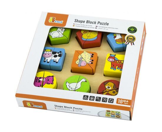 Развивающая игрушка Viga Toys Формы. Животный мир (59585), изображение 2 Развивающая игрушка Viga Toys Формы. Животный мир (59585), изображение 2