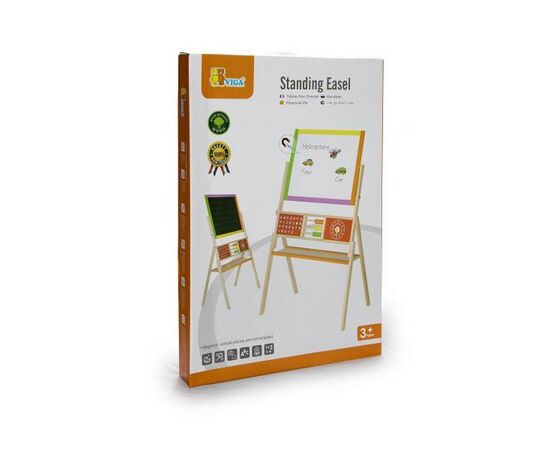 Набір для творчості Viga Toys Двосторонній магнитний мольберт (50951), зображення 3 Набір для творчості Viga Toys Двосторонній магнитний мольберт (50951), зображення 3