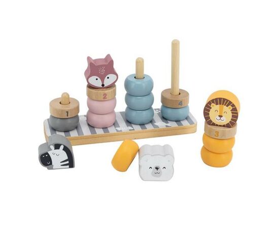 Развивающая игрушка Viga Toys Пирамидка-сортер PolarB Зверята (44022), изображение 7 Развивающая игрушка Viga Toys Пирамидка-сортер PolarB Зверята (44022), изображение 7