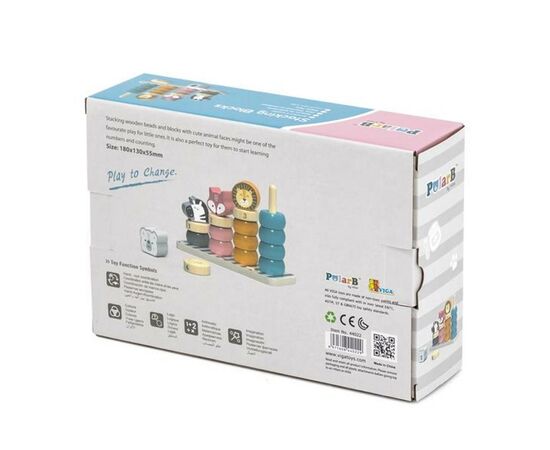 Развивающая игрушка Viga Toys Пирамидка-сортер PolarB Зверята (44022), изображение 8 Развивающая игрушка Viga Toys Пирамидка-сортер PolarB Зверята (44022), изображение 8