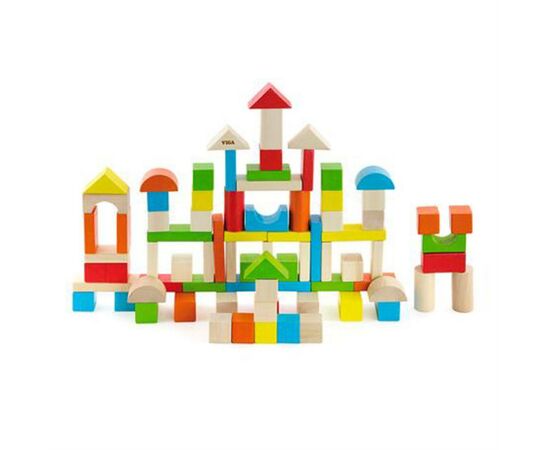 Кубики Viga Toys Цветные блоки, 80 шт (50333), изображение 2 Кубики Viga Toys Цветные блоки, 80 шт (50333), изображение 2