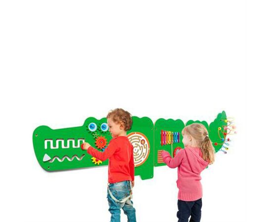 Развивающая игрушка Viga Toys Бизиборд Крокодил, 5 секций (50346FSC), изображение 5