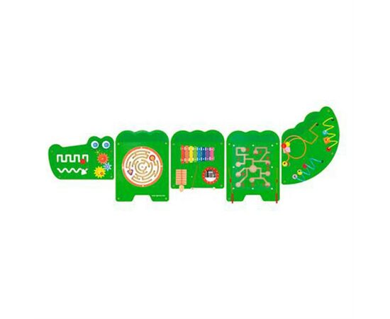 Развивающая игрушка Viga Toys Бизиборд Крокодил, 5 секций (50346FSC)