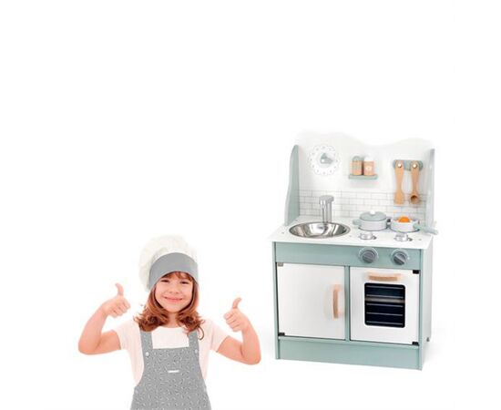 Игровой набор Viga Toys кухня из дерева с аксессуарами PolarB зеленая (44048), изображение 10 Игровой набор Viga Toys кухня из дерева с аксессуарами PolarB зеленая (44048), изображение 10