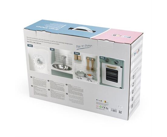 Игровой набор Viga Toys кухня из дерева с аксессуарами PolarB зеленая (44048), изображение 9 Игровой набор Viga Toys кухня из дерева с аксессуарами PolarB зеленая (44048), изображение 9