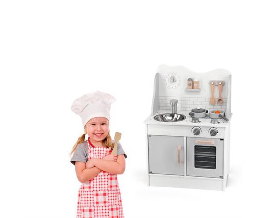 Игровой набор Viga Toys кухня из дерева с аксессуарами PolarB серая (44049), изображение 10 Игровой набор Viga Toys кухня из дерева с аксессуарами PolarB серая (44049), изображение 10