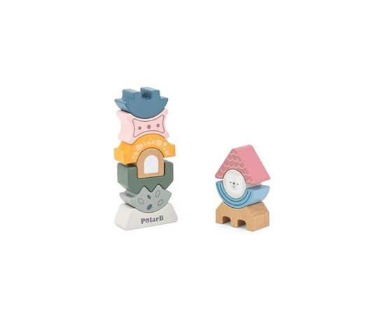 Развивающая игрушка Viga Toys пирамидка-балансир PolarB Башенка (44070), изображение 3 Развивающая игрушка Viga Toys пирамидка-балансир PolarB Башенка (44070), изображение 3