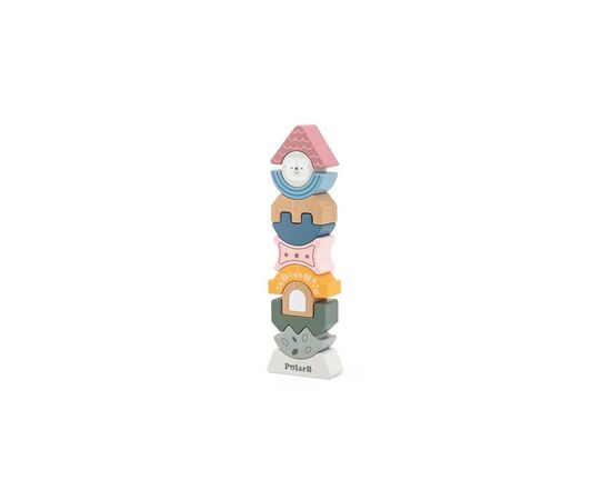 Розвиваюча іграшка Viga Toys пірамідка-балансир PolarB Башточка (44070)