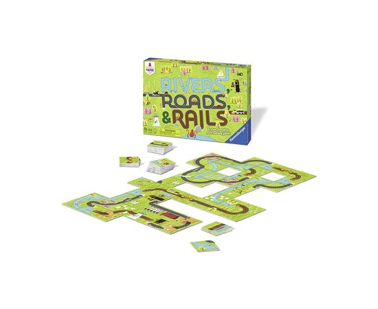 Настольная игра Ravensburger Реки, дороги и рельсы (22053), изображение 2 Настольная игра Ravensburger Реки, дороги и рельсы (22053), изображение 2