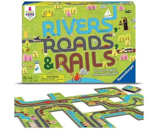 Настольная игра Ravensburger Реки, дороги и рельсы (22053), изображение 5 Настольная игра Ravensburger Реки, дороги и рельсы (22053), изображение 5