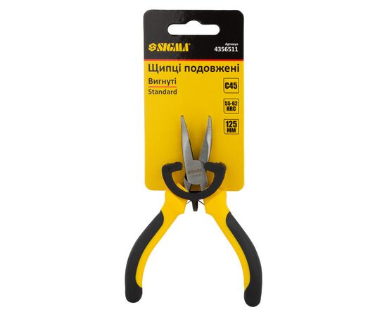 Плоскогубцы Sigma длинногубцы изогнутые 125мм Standard (4356511) (4356511), изображение 3 Плоскогубцы Sigma длинногубцы изогнутые 125мм Standard (4356511) (4356511), изображение 3