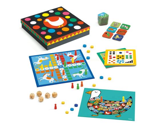 Настольная игра Djeco Набор классических игр 12 в 1 (DJ05218), изображение 2 Настольная игра Djeco Набор классических игр 12 в 1 (DJ05218), изображение 2
