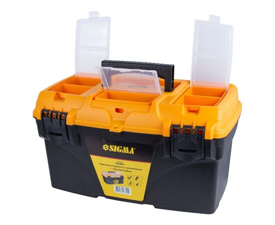 Ящик для инструментов Sigma с органайзером 432x250x238мм (7403801) (7403801), изображение 3 Ящик для инструментов Sigma с органайзером 432x250x238мм (7403801) (7403801), изображение 3