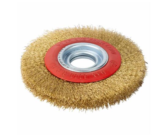 Щітка для електроінструменту Sigma дротяна дископодібна 150мм 32мм латунированная 9012341 (9012341), зображення 2 Щітка для електроінструменту Sigma дротяна дископодібна 150мм 32мм латунированная 9012341 (9012341), зображення 2
