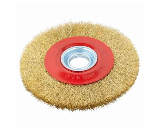 Щетка для электроинструмента Sigma проволочная дискообразная 200мм 32мм латунированная 9012371 (9012371), изображение 2 Щетка для электроинструмента Sigma проволочная дискообразная 200мм 32мм латунированная 9012371 (9012371), изображение 2