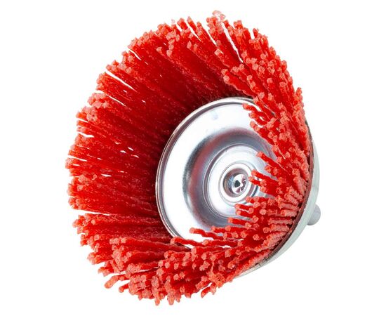 Щетка для электроинструмента Sigma проволочная чашеобразная 75мм хвостовик O6мм нейлоновая 9015471 (9015471), изображение 2