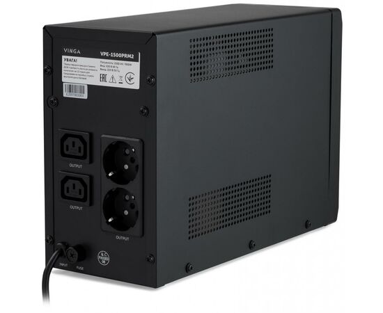 Источник бесперебойного питания Vinga LED 1500VA ( VPE-1500PRM2 ) (VPE-1500PRM2), изображение 4 Источник бесперебойного питания Vinga LED 1500VA ( VPE-1500PRM2 ) (VPE-1500PRM2), изображение 4