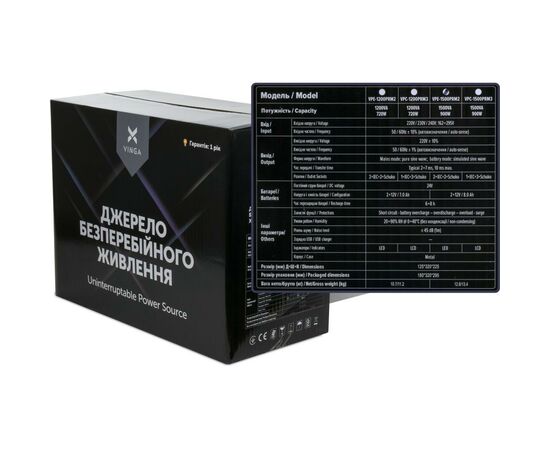 Источник бесперебойного питания Vinga LED 1500VA ( VPE-1500PRM2 ) (VPE-1500PRM2), изображение 6 Источник бесперебойного питания Vinga LED 1500VA ( VPE-1500PRM2 ) (VPE-1500PRM2), изображение 6