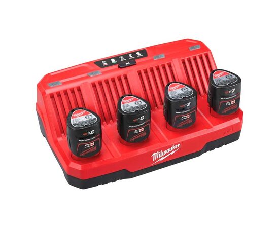 Зарядное устройство для аккумуляторов инструмента Milwaukee M12 C4 (4932430554), изображение 2 Зарядное устройство для аккумуляторов инструмента Milwaukee M12 C4 (4932430554), изображение 2