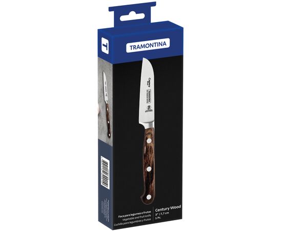 Кухонный нож Tramontina Century Wood для овочів 76 мм (21530/193), изображение 2 Кухонный нож Tramontina Century Wood для овочів 76 мм (21530/193), изображение 2