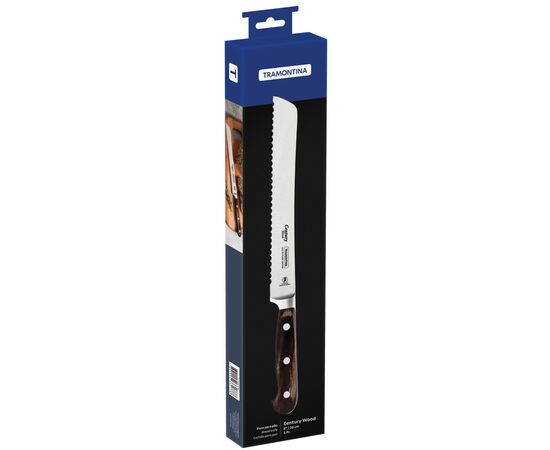 Кухонный нож Tramontina Century Wood для хліба 203 мм (21539/198), изображение 2 Кухонный нож Tramontina Century Wood для хліба 203 мм (21539/198), изображение 2