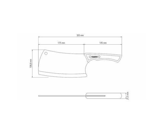 Кухонный нож Tramontina Churrasco Black сікач 178 мм (22845/107), изображение 7