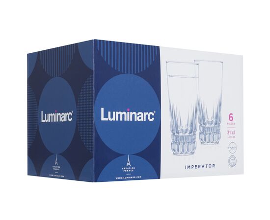 Набор стаканов Luminarc Imperator 310 мл високі 6 шт (N1288), изображение 3 Набор стаканов Luminarc Imperator 310 мл високі 6 шт (N1288), изображение 3