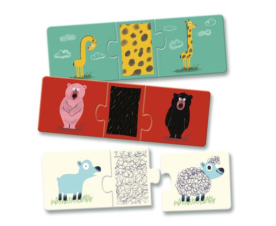 Пазл Djeco Трио Одень животное (DJ08186), изображение 2 Пазл Djeco Трио Одень животное (DJ08186), изображение 2