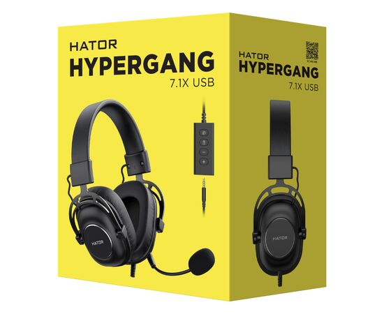 Наушники Hator Hypergang 7.1X USB Black (HTA-844), изображение 6 Наушники Hator Hypergang 7.1X USB Black (HTA-844), изображение 6