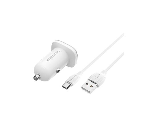 Зарядний пристрій BOROFONE BZ12A single port USB-A White (BZ12ACW)