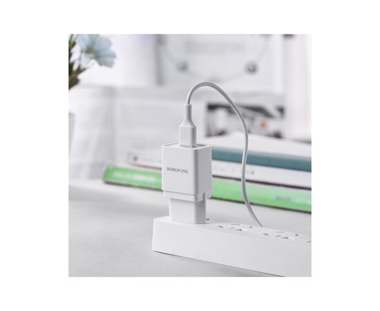 Зарядное устройство BOROFONE BA19A Nimble single port White (BA19AW), изображение 4 Зарядное устройство BOROFONE BA19A Nimble single port White (BA19AW), изображение 4