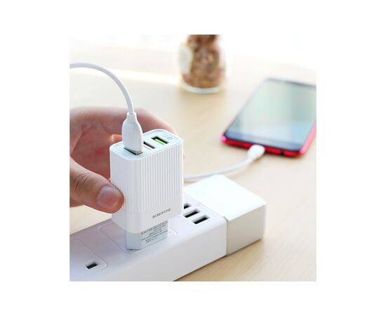 Зарядное устройство BOROFONE BA40A Speedway White (BA40AW), изображение 6 Зарядное устройство BOROFONE BA40A Speedway White (BA40AW), изображение 6
