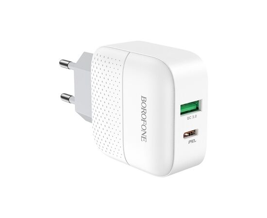Зарядное устройство BOROFONE BA46A Premium White (BA46AW), изображение 2 Зарядное устройство BOROFONE BA46A Premium White (BA46AW), изображение 2