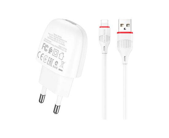 Зарядное устройство BOROFONE BA49A White (BA49ALW), изображение 3 Зарядное устройство BOROFONE BA49A White (BA49ALW), изображение 3