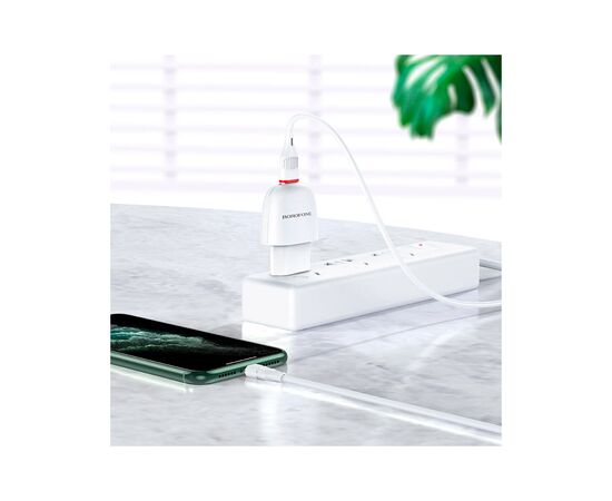 Зарядное устройство BOROFONE BA49A White (BA49ALW), изображение 5 Зарядное устройство BOROFONE BA49A White (BA49ALW), изображение 5
