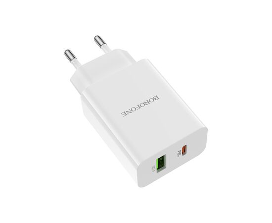 Зарядное устройство BOROFONE BA56A Lavida dual port PD20W+QC3.0 charger White (BA56AW), изображение 2 Зарядное устройство BOROFONE BA56A Lavida dual port PD20W+QC3.0 charger White (BA56AW), изображение 2