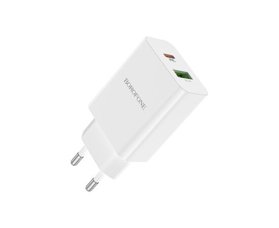 Зарядное устройство BOROFONE BA56A Lavida dual port PD20W+QC3.0 charger White (BA56AW), изображение 6 Зарядное устройство BOROFONE BA56A Lavida dual port PD20W+QC3.0 charger White (BA56AW), изображение 6